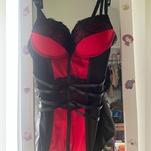 Spirit Halloween Red Corset Top size Small